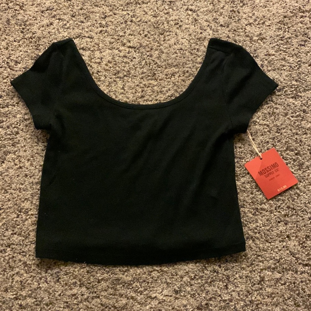 Mossimo brand, size small, color black, crop top